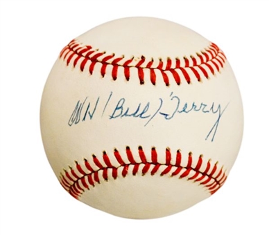 Bill Terry Single  Signed Baseball